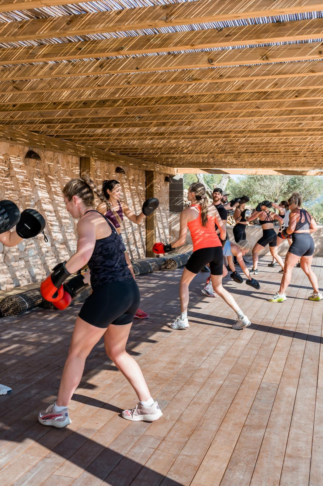 Group boxing session