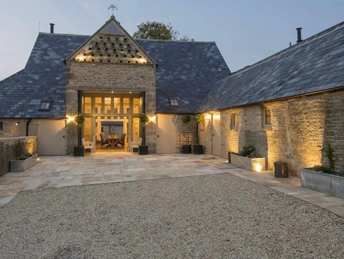 Retreat venue at dusk